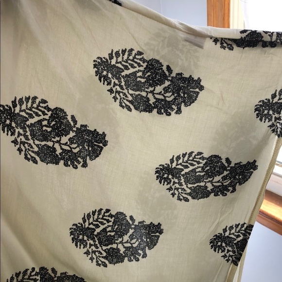 🎄 Swim kimono SZ L long black/cream NWOT - Picture 2 of 8